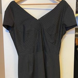 Banana Republic grey pinstripe dress